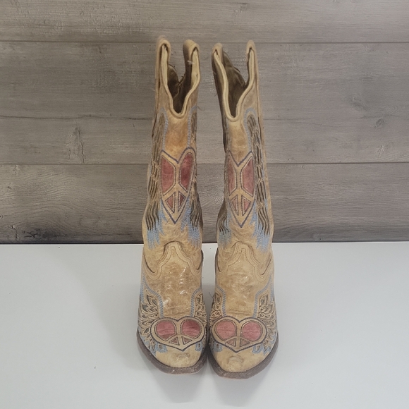 Corral Shoes - Corral Vintage Red Heart Western Boots Size 8.5 M